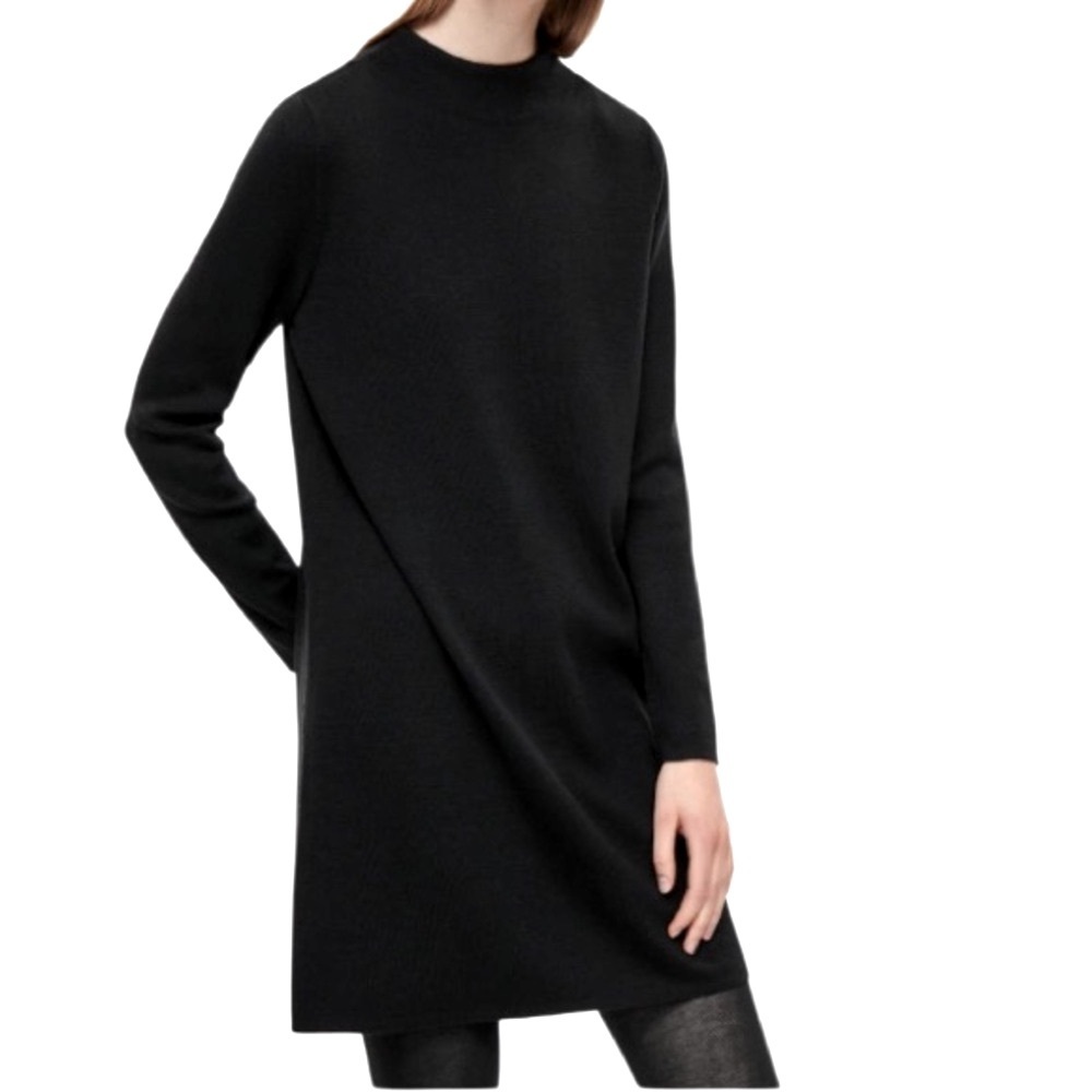 COS A-Line Midi-Length Mock‎ Neck Minimalist Long… - image 2